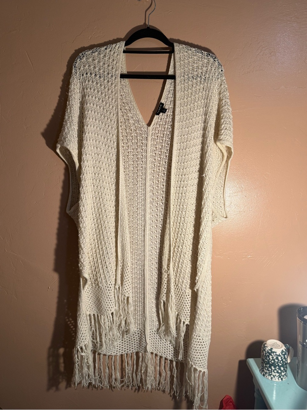 TORRID 1X fringe cardigan wotb large weave